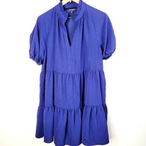 1. State Blue Tiered Mini Dress Size Large